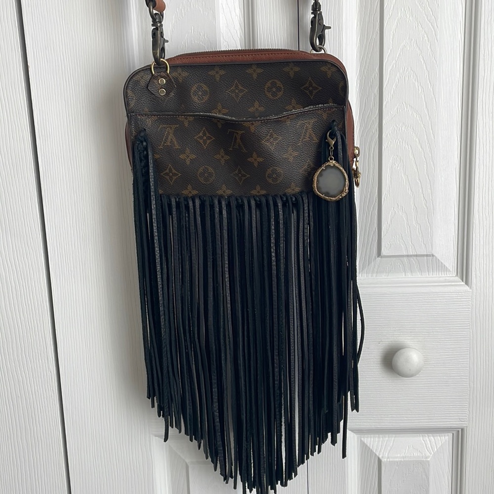 Authentic Louis Vuitton Vintage Bag with Fringe and Charm